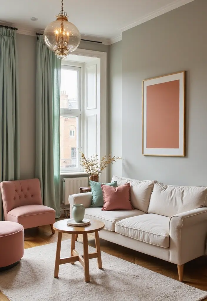 26 Champagne Living Room Ideas That Look Elegant and Soft - 21. Inviting Color Accents