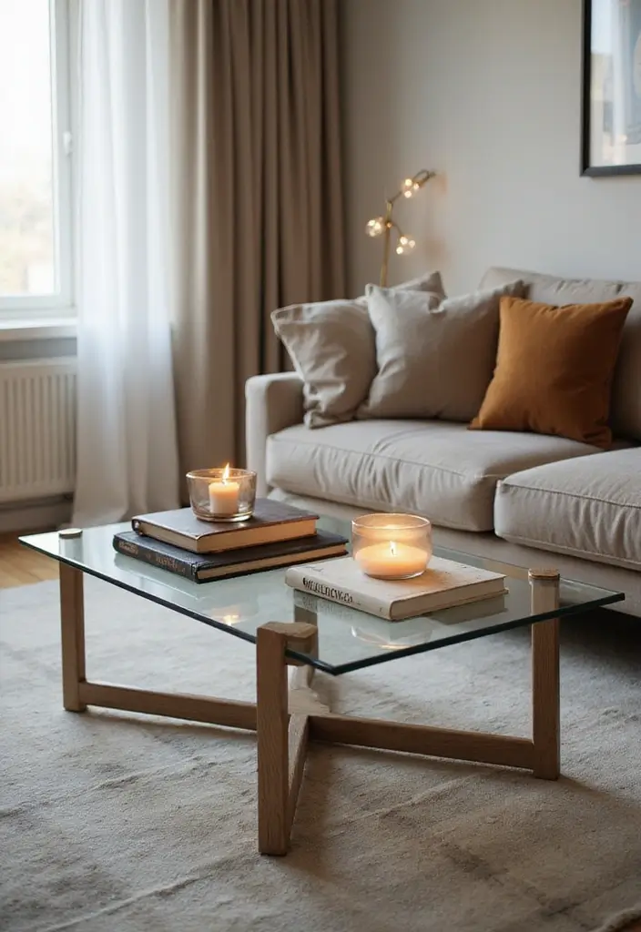 26 Champagne Living Room Ideas That Look Elegant and Soft - 9. Chic Coffee Tables