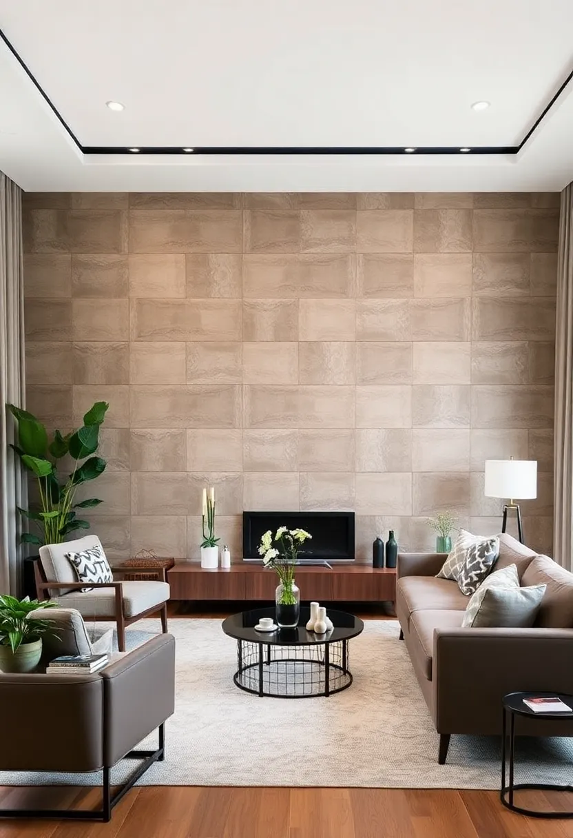 27 Accent Wall Ideas for Living Room That Make a Bold Statement - 6. Textured Wall Panels