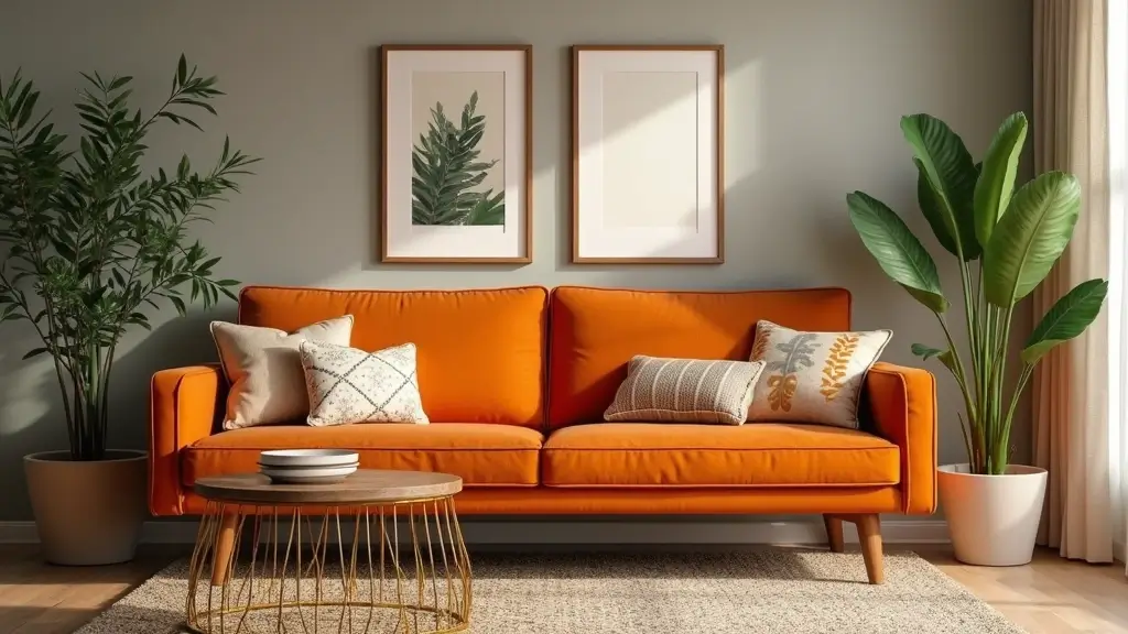 27 Burnt Orange Couch Living Room Ideas That Feel Warm and Modern