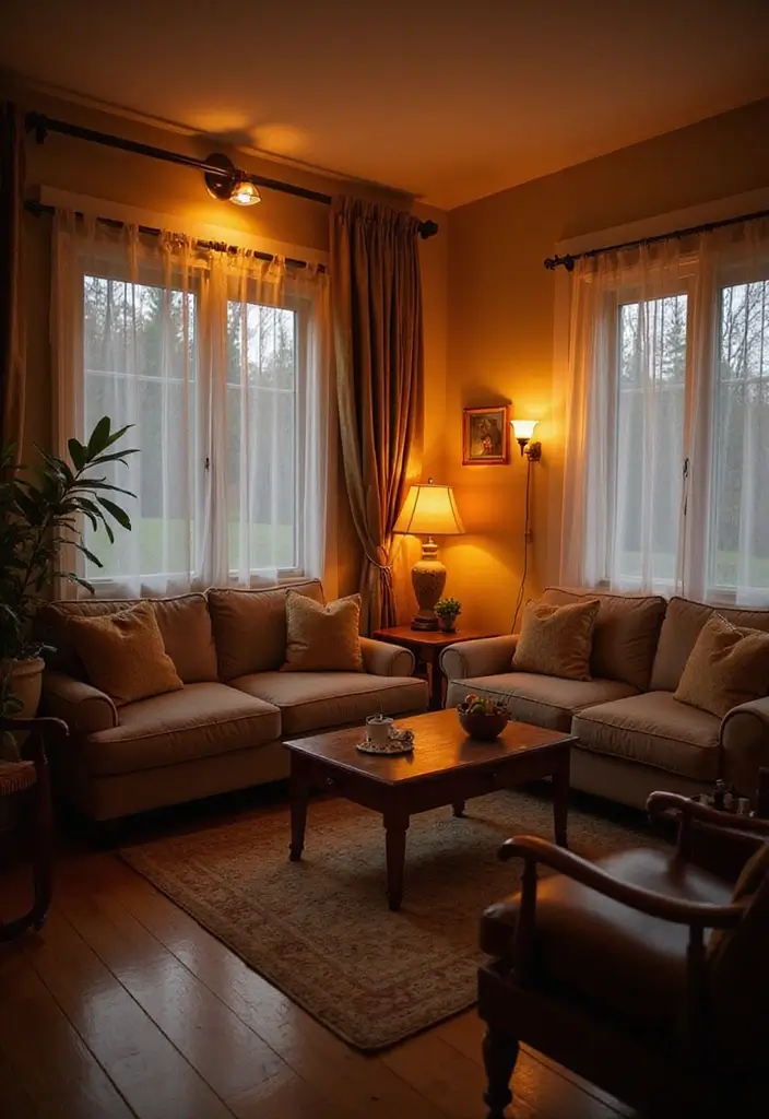 27 Classic Contemporary Living Room Ideas That Blend Timeless and Modern - 17. Soft, Ambient Lighting