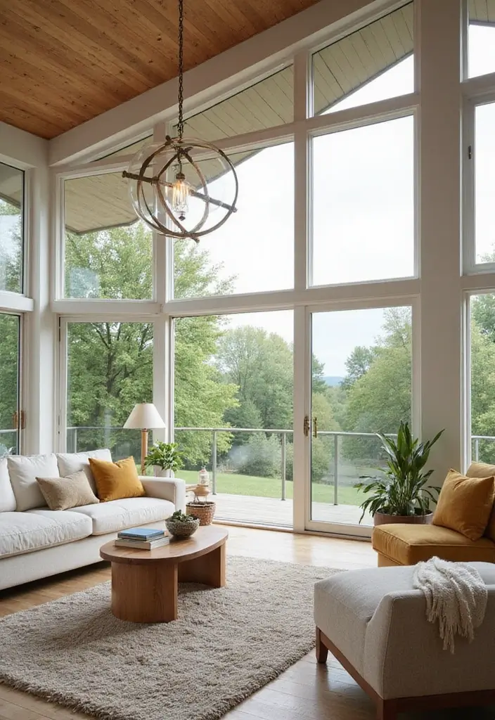 27 Classic Contemporary Living Room Ideas That Blend Timeless and Modern - 19. Wide Open Windows