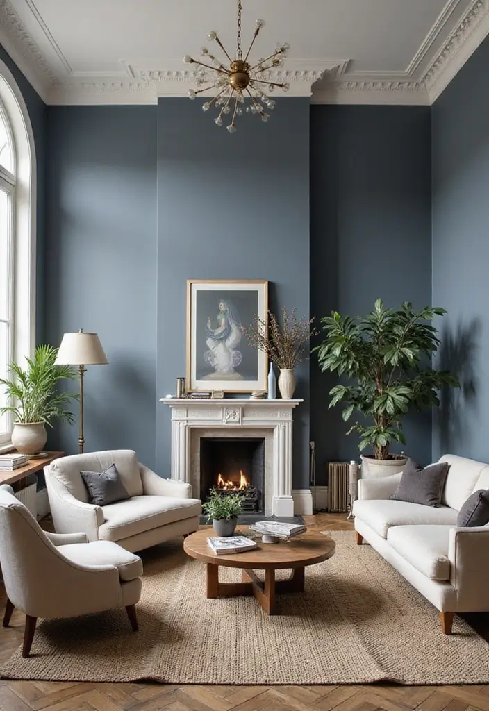 27 Classic Contemporary Living Room Ideas That Blend Timeless and Modern - 24. Contrasting Colors