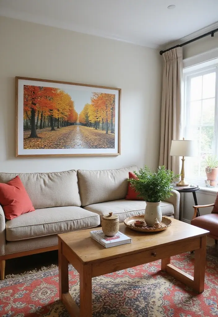 27 Classic Contemporary Living Room Ideas That Blend Timeless and Modern - 27. Seasonal Decor Updates