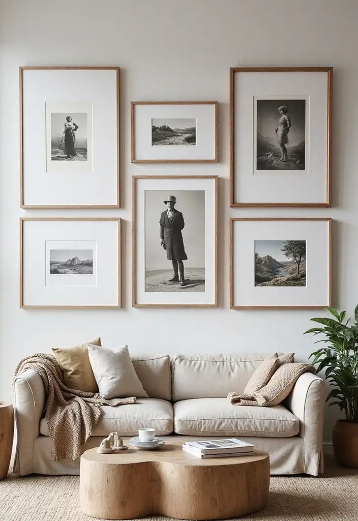 27 Classic Contemporary Living Room Ideas That Blend Timeless and Modern - 3. Classic Artwork in Modern Frames