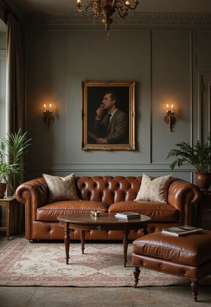 27 Couches Living Room Small Spaces Ideas That Save Space Beautifully - 14. Leather Sofas for Timeless Elegance