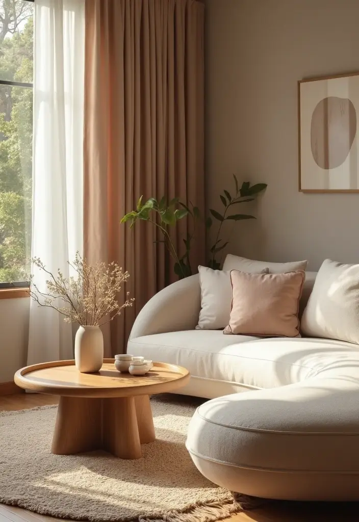 27 Cozy Winter Living Room Ideas That Feel Warm and Inviting - 16. Soft Curves