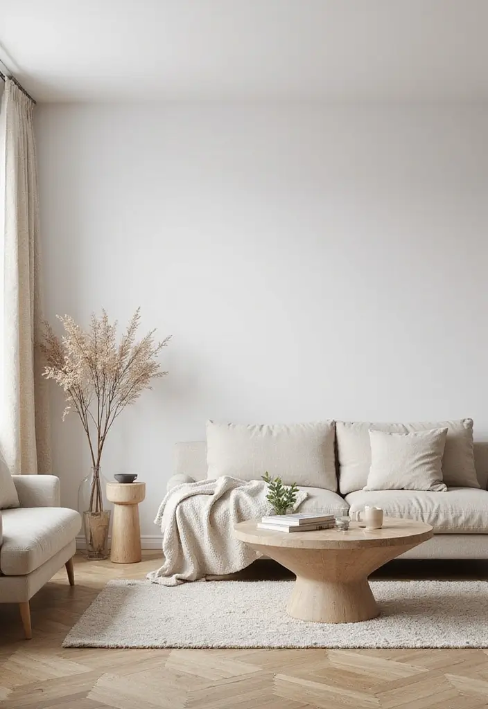 27 Cozy Winter Living Room Ideas That Feel Warm and Inviting - 21. Minimalist Decor