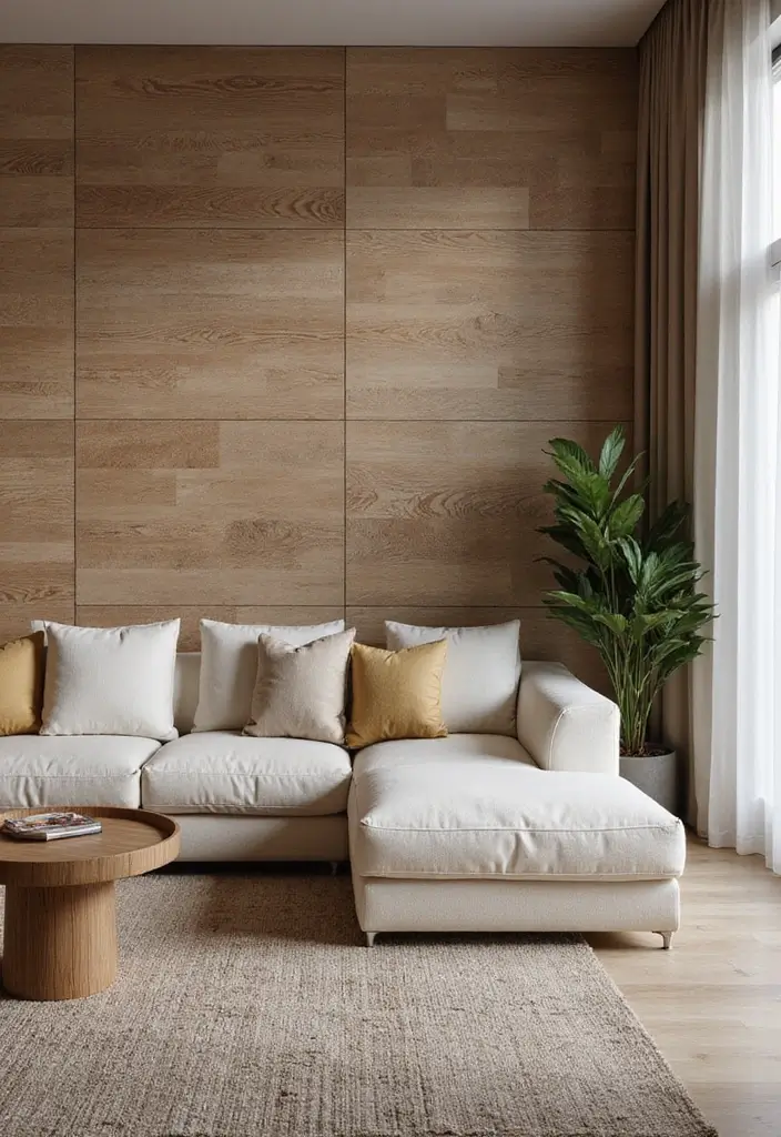 27 Cozy Winter Living Room Ideas That Feel Warm and Inviting - 23. Textured Wall Treatments