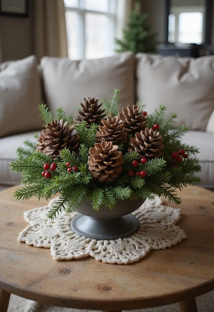 27 Cozy Winter Living Room Ideas That Feel Warm and Inviting - 3. Seasonal Accents