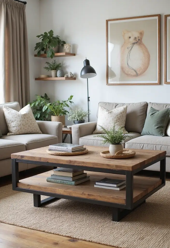 27 Joanna Gaines Living Room Ideas That Bring Farmhouse Charm - 14. Beautiful Coffee Tables