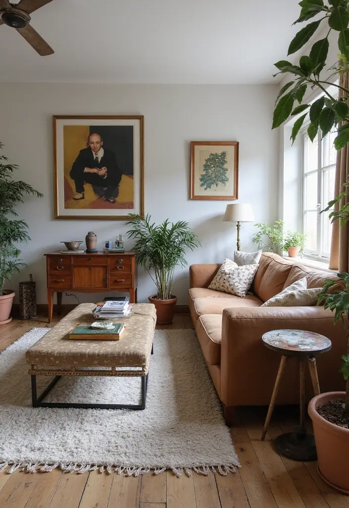 27 Joanna Gaines Living Room Ideas That Bring Farmhouse Charm - 16. Mixing Old and New