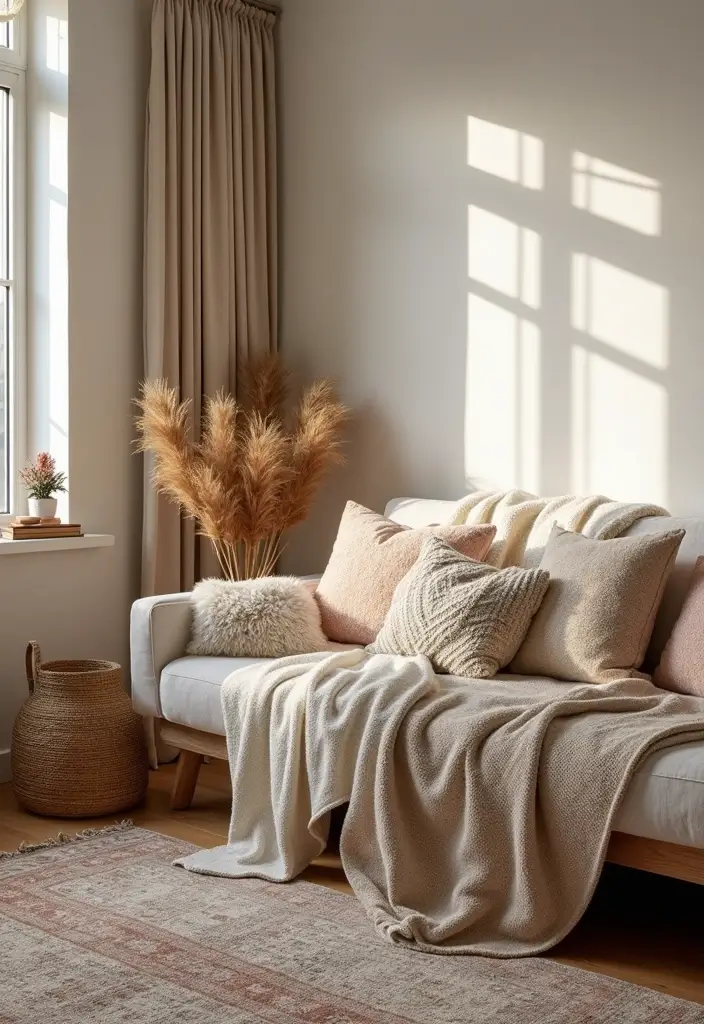 27 Joanna Gaines Living Room Ideas That Bring Farmhouse Charm - 2. Cozy Textiles