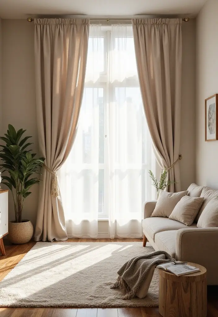 27 Joanna Gaines Living Room Ideas That Bring Farmhouse Charm - 20. Stylish Curtains