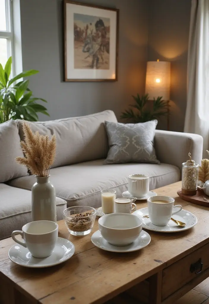 27 Joanna Gaines Living Room Ideas That Bring Farmhouse Charm - 21. Unique Coffee Mugs and Tableware