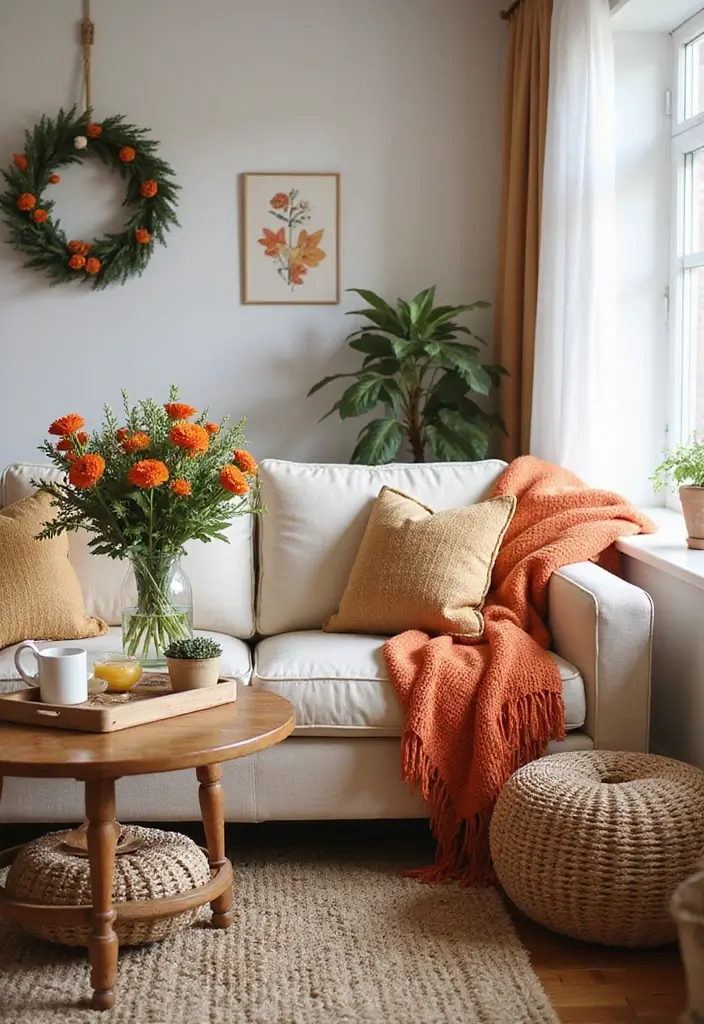 27 Joanna Gaines Living Room Ideas That Bring Farmhouse Charm - 26. Seasonal Decor