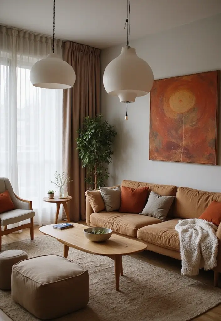 27 Living Room Ideas Brown Tones That Add Warmth and Comfort - 24. Brown Dining Accent in the Living Room