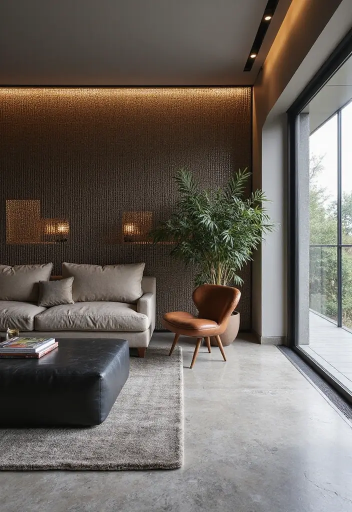 27 Living Room Partition Ideas That Define Space Beautifully - 13. Metallic Mesh Partitions