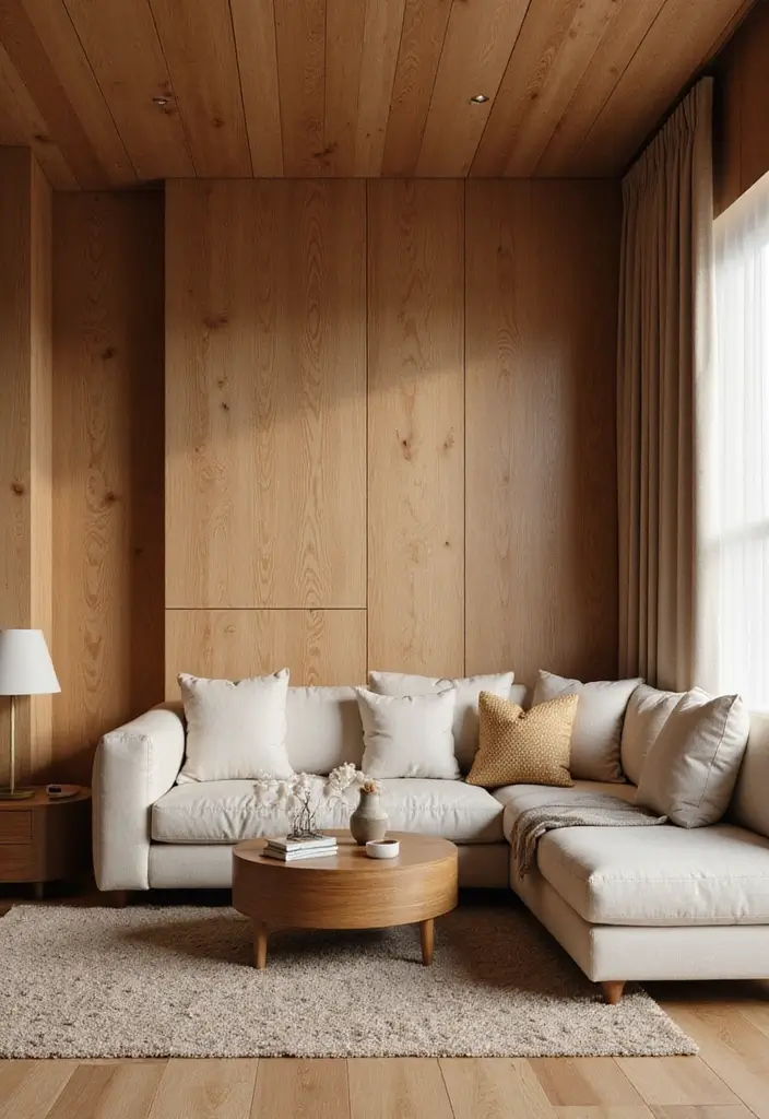 27 Living Room Partition Ideas That Define Space Beautifully - 14. Paneled Wood Partitions