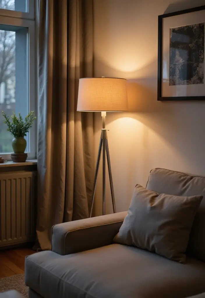 27 Silver Living Room Ideas That Feel Glamorous and Polished - 13. Silver Accent Lighting