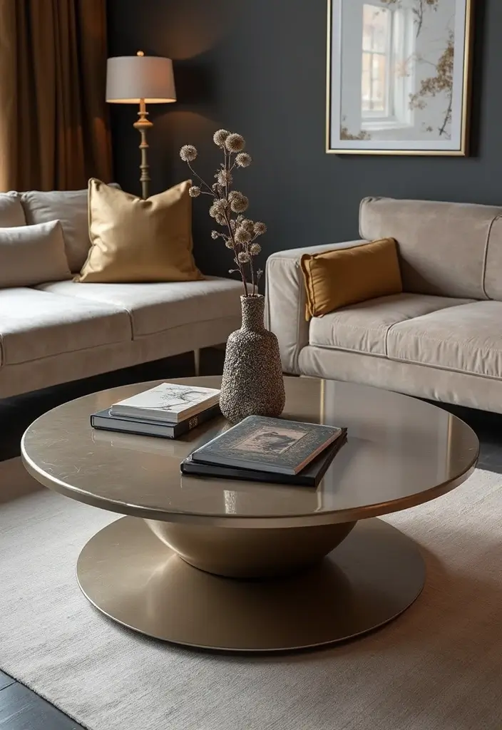 27 Silver Living Room Ideas That Feel Glamorous and Polished - 2. Silver Coffee Tables
