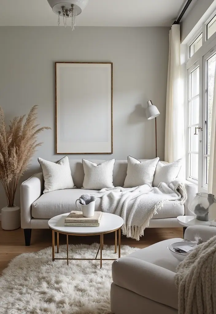 27 Silver Living Room Ideas That Feel Glamorous and Polished - 27. Silver Themed Accents for Every Season