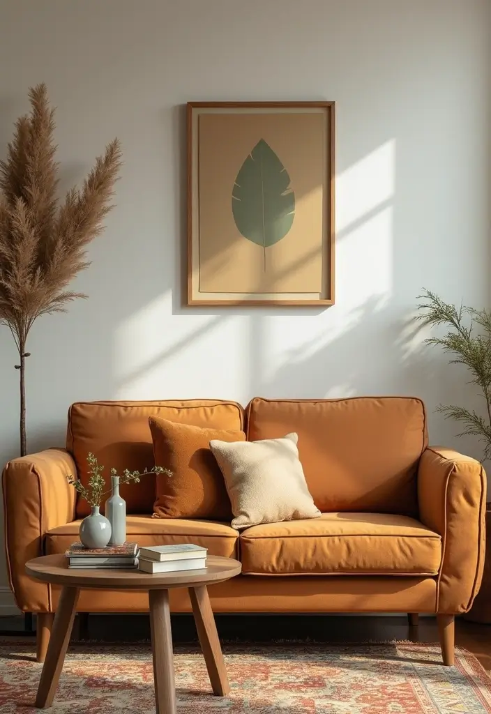 27 Tan Sofa Living Room Ideas That Feel Neutral and Timeless - 10. Vintage Finds: A Touch of History