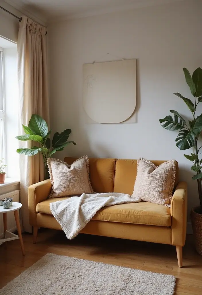 27 Tan Sofa Living Room Ideas That Feel Neutral and Timeless - 5. Cozy Nooks: Creating Intimate Spaces