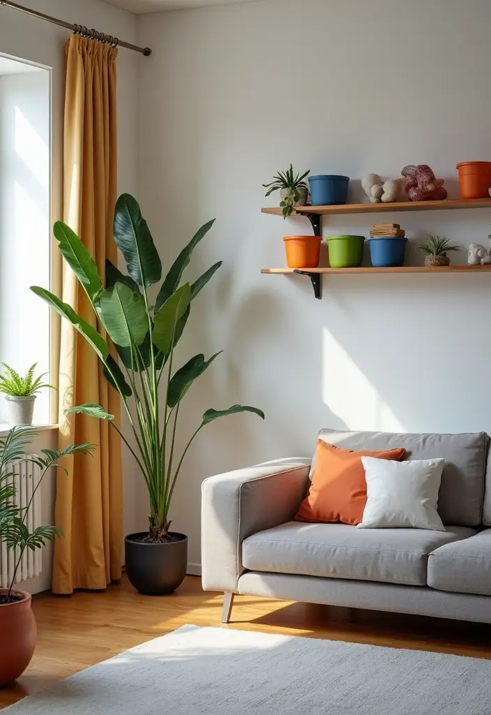 27 Treadmill in Living Room Ideas That Fit Fitness Into Your Space - 19. Fun Fitness Accessories Display