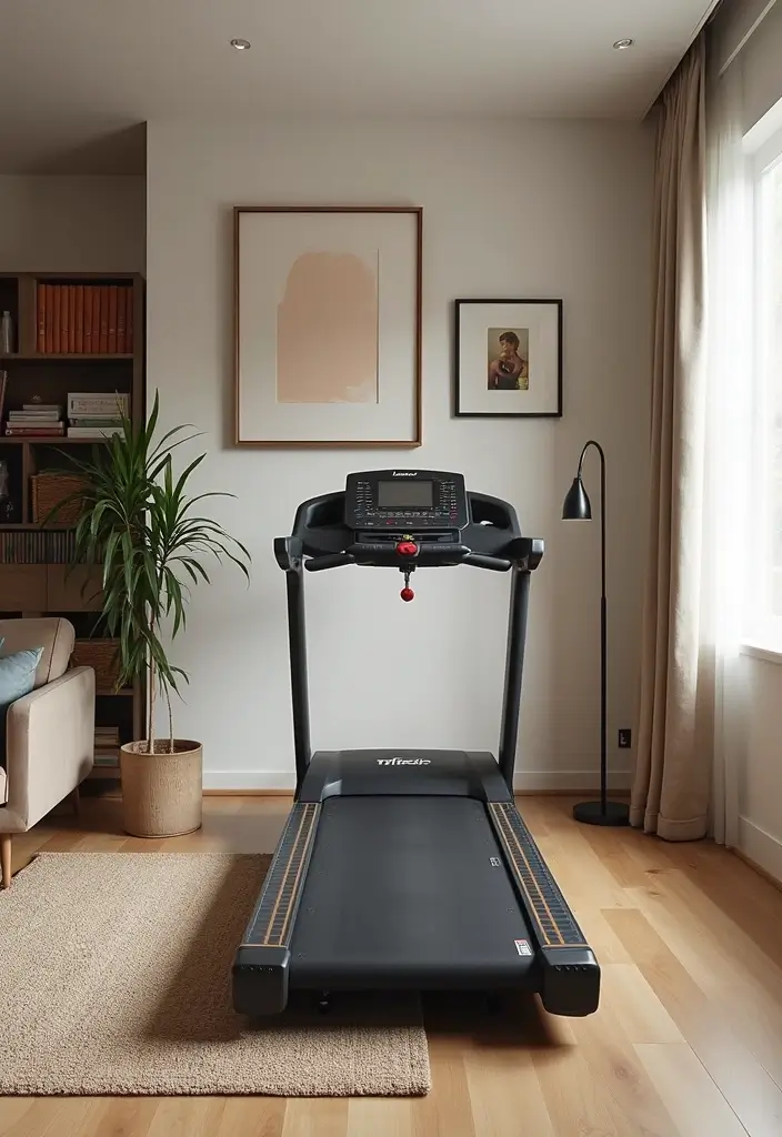 27 Treadmill in Living Room Ideas That Fit Fitness Into Your Space - 25. Custom Treadmill Enclosure