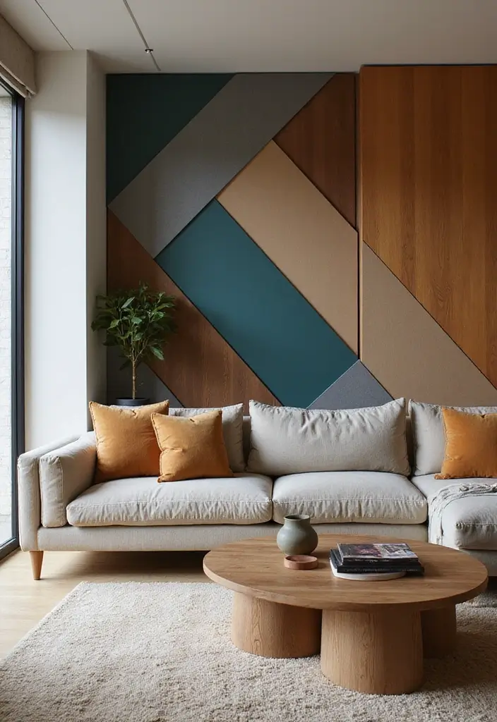 27 Wall Moulding Ideas Living Room That Add Texture and Character - 1. Geometric Paneling