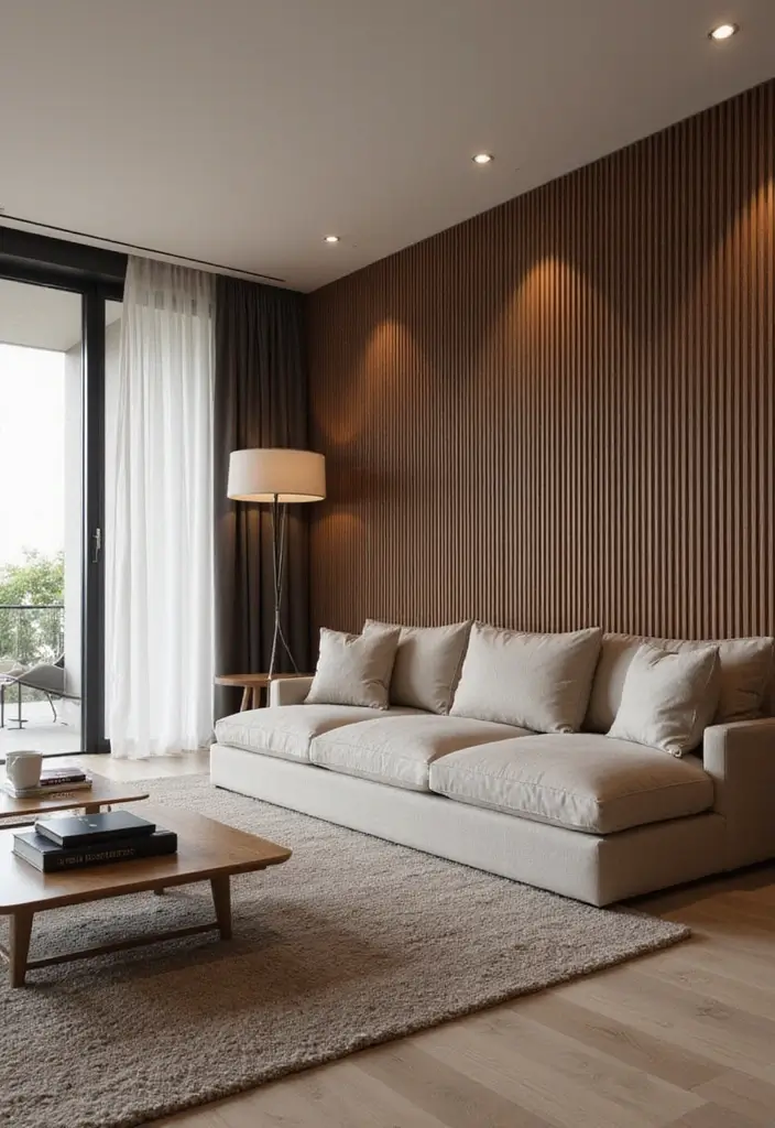 27 Wall Moulding Ideas Living Room That Add Texture and Character - 16. Vertical Slats