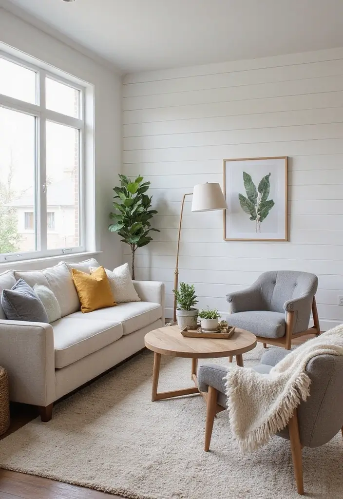 27 Wall Moulding Ideas Living Room That Add Texture and Character - 2. Shiplap Accent Walls