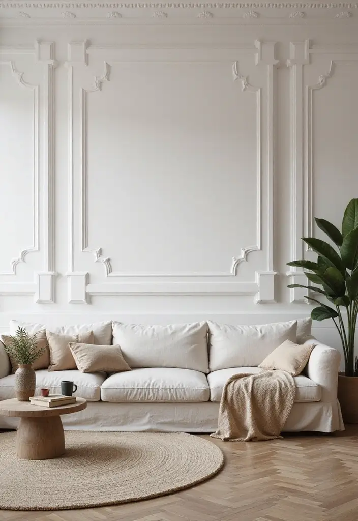 27 Wall Moulding Ideas Living Room That Add Texture and Character - 21. Organic Shapes
