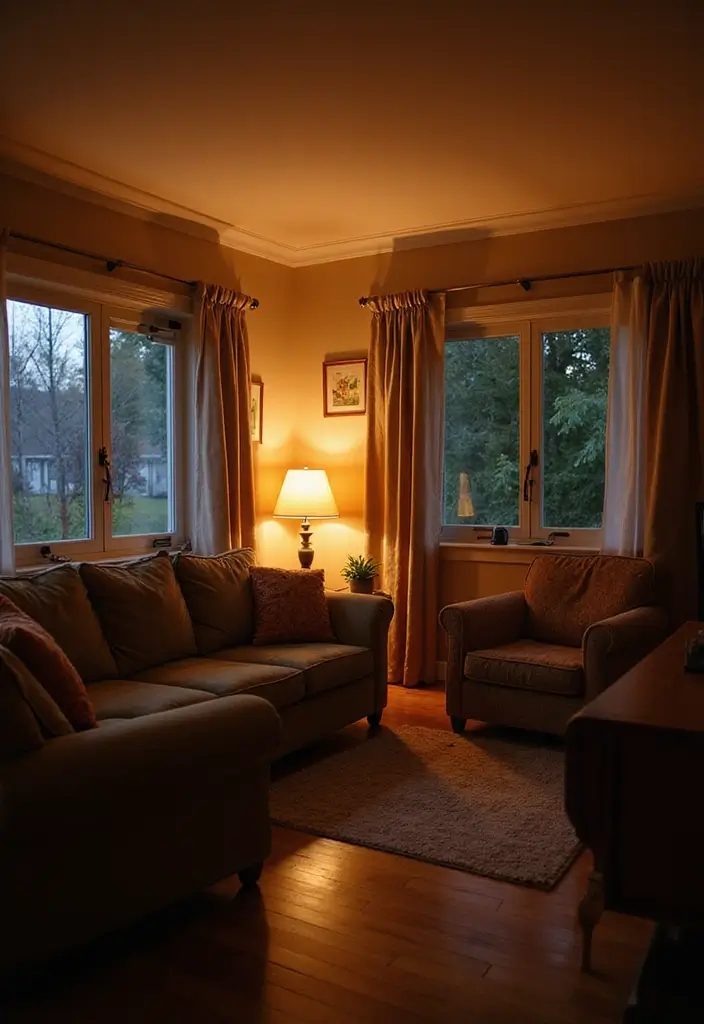 28 ACNH Living Room Inspiration Ideas That Feel Cute and Creative - 18. Cozy Lighting