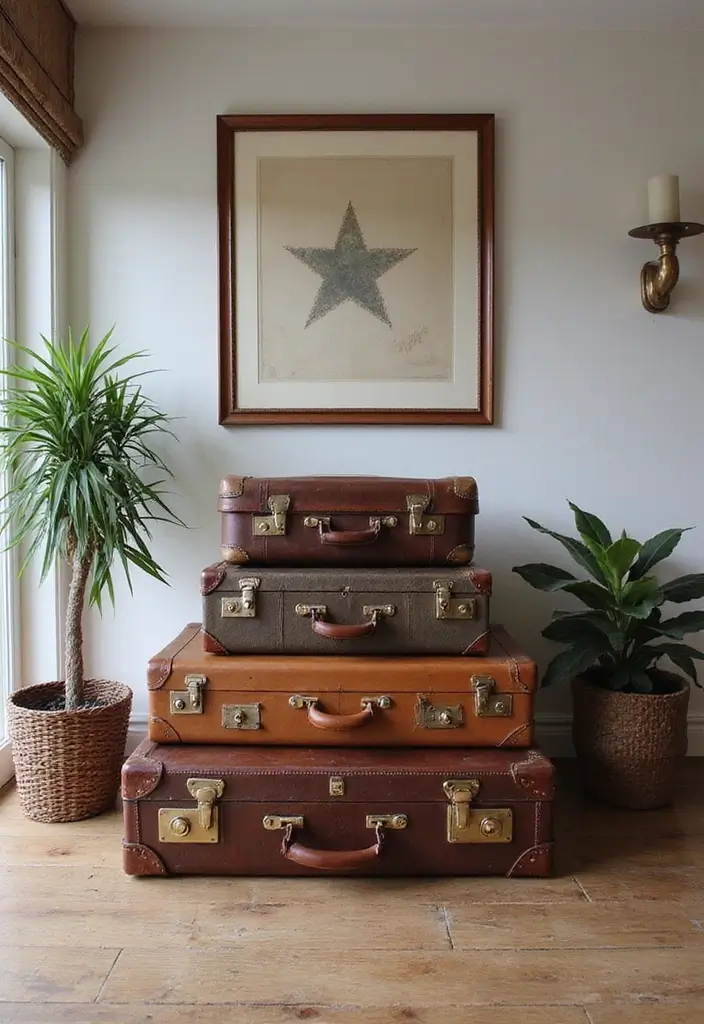 28 ACNH Living Room Inspiration Ideas That Feel Cute and Creative - 25. Vintage Suitcases
