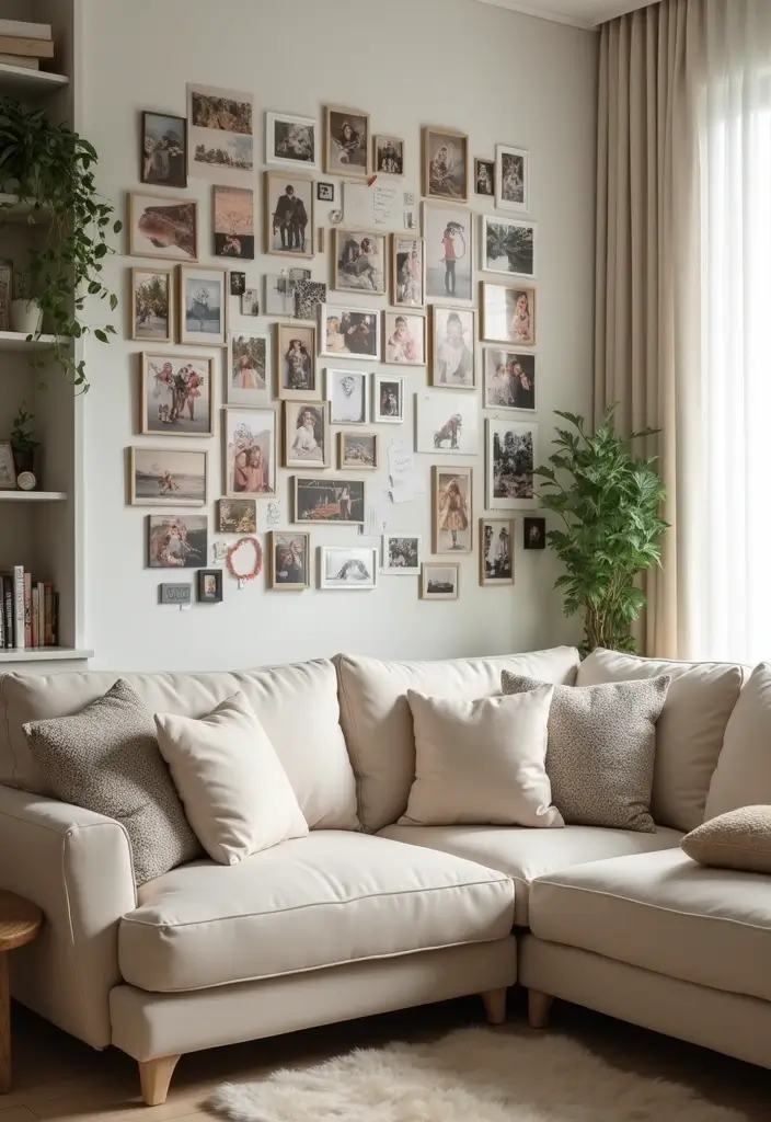 28 ACNH Living Room Inspiration Ideas That Feel Cute and Creative - 28. Memory Wall