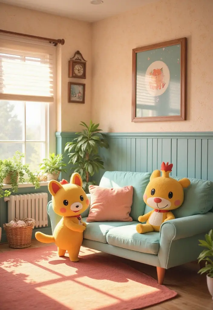 28 ACNH Living Room Inspiration Ideas That Feel Cute and Creative - 5. Cute Character Corners