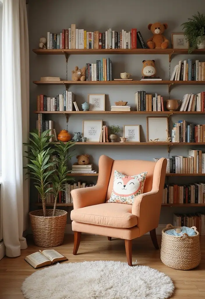 28 ACNH Living Room Inspiration Ideas That Feel Cute and Creative - 7. Cozy Corner Library