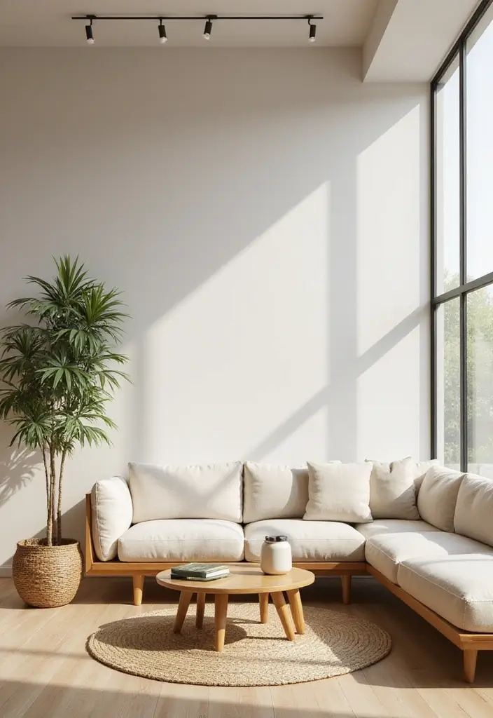 28 Asian Living Room Ideas That Feel Minimal and Harmonious - 1. Tranquil Bamboo Accents