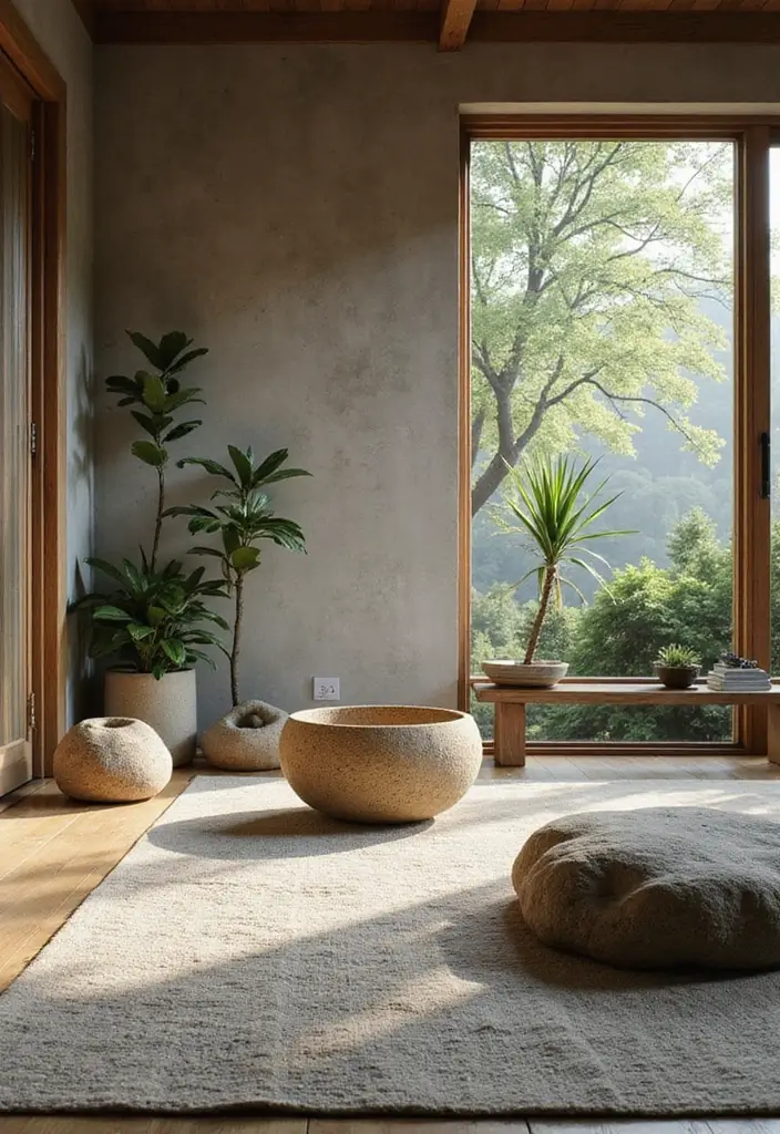 28 Asian Living Room Ideas That Feel Minimal and Harmonious - 2. Zen Garden Inspired Spaces