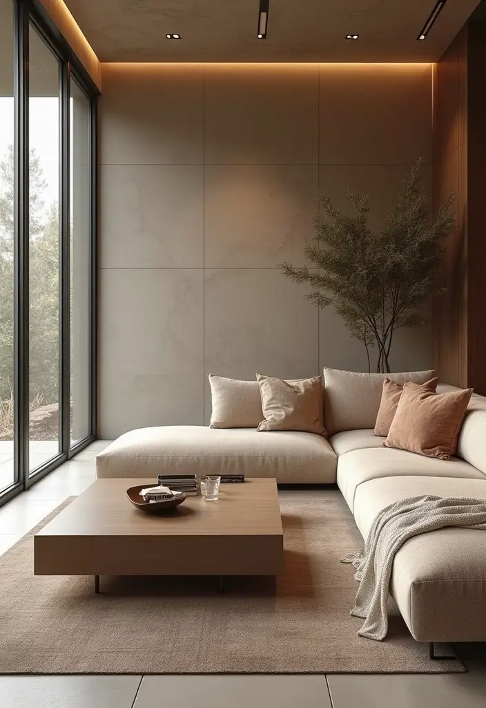 28 Asian Living Room Ideas That Feel Minimal and Harmonious - 6. Low Furniture Layouts
