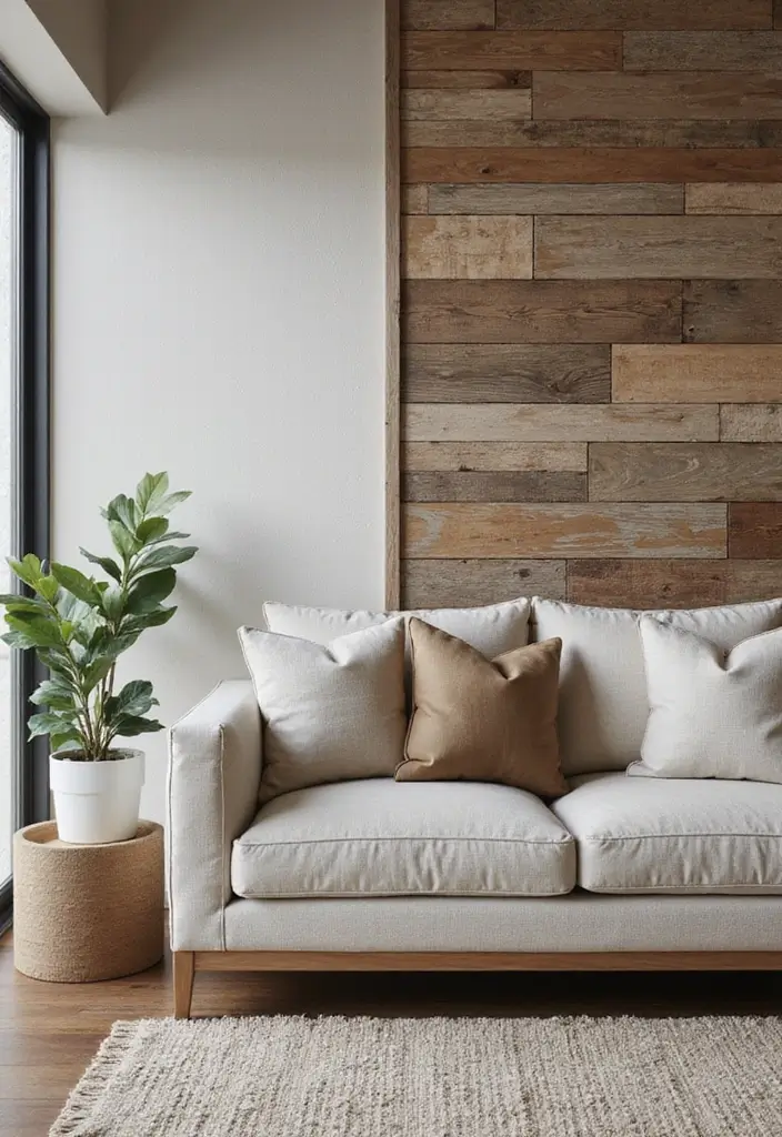 28 Boho Vintage Living Room Ideas That Feel Relaxed and Timeless - 15. Textured Wall Treatments