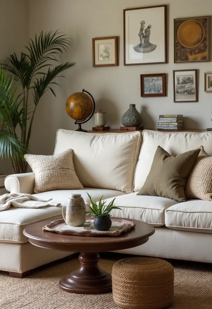 28 Boho Vintage Living Room Ideas That Feel Relaxed and Timeless - 16. Personalized Accessories