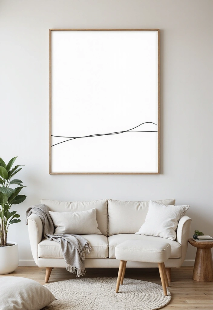 28 Canvas Painting Ideas for Living Room That Add Artful Flair - 12. Minimalistic Line Art