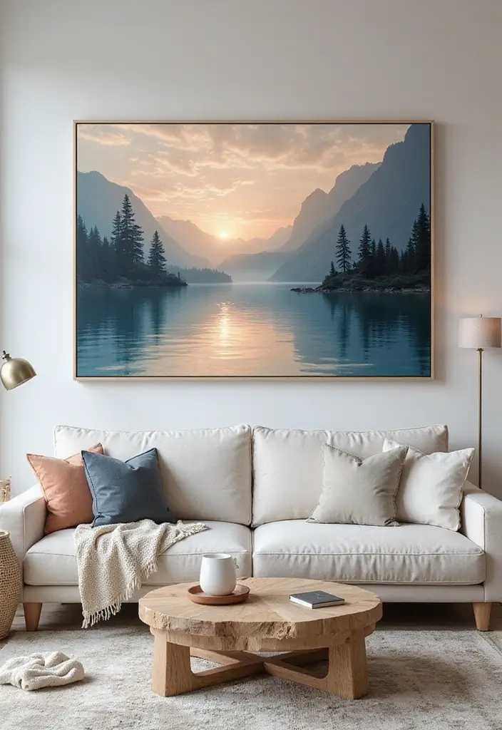 28 Canvas Painting Ideas for Living Room That Add Artful Flair - 21. Abstract Landscapes