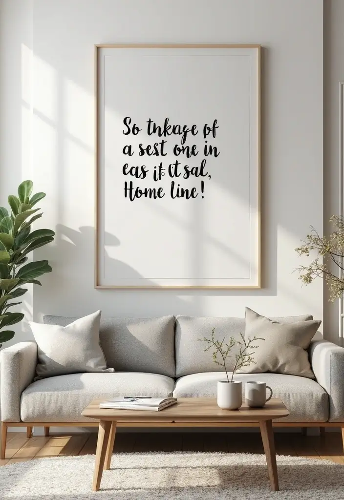 28 Canvas Painting Ideas for Living Room That Add Artful Flair - 8. Inspirational Quote Art