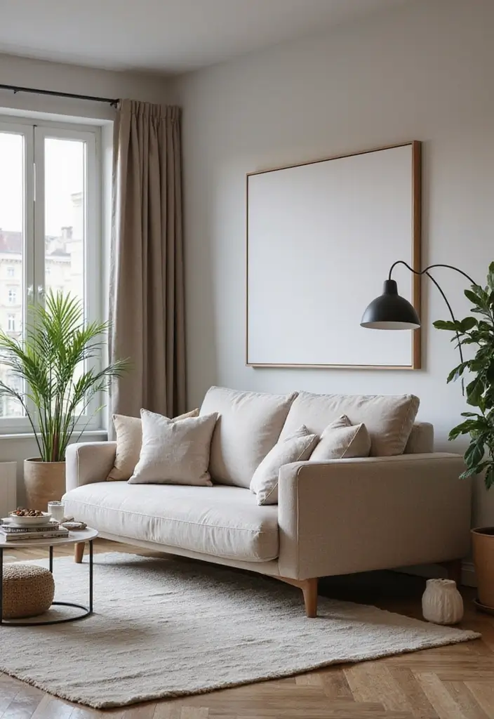 28 City Apartment Living Room Ideas That Maximize Small Spaces - 1. Multi-Functional Sofa Beds