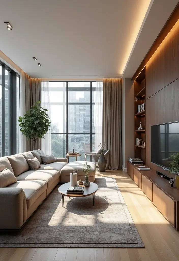 28 City Apartment Living Room Ideas That Maximize Small Spaces - 16. Open Concept Layouts