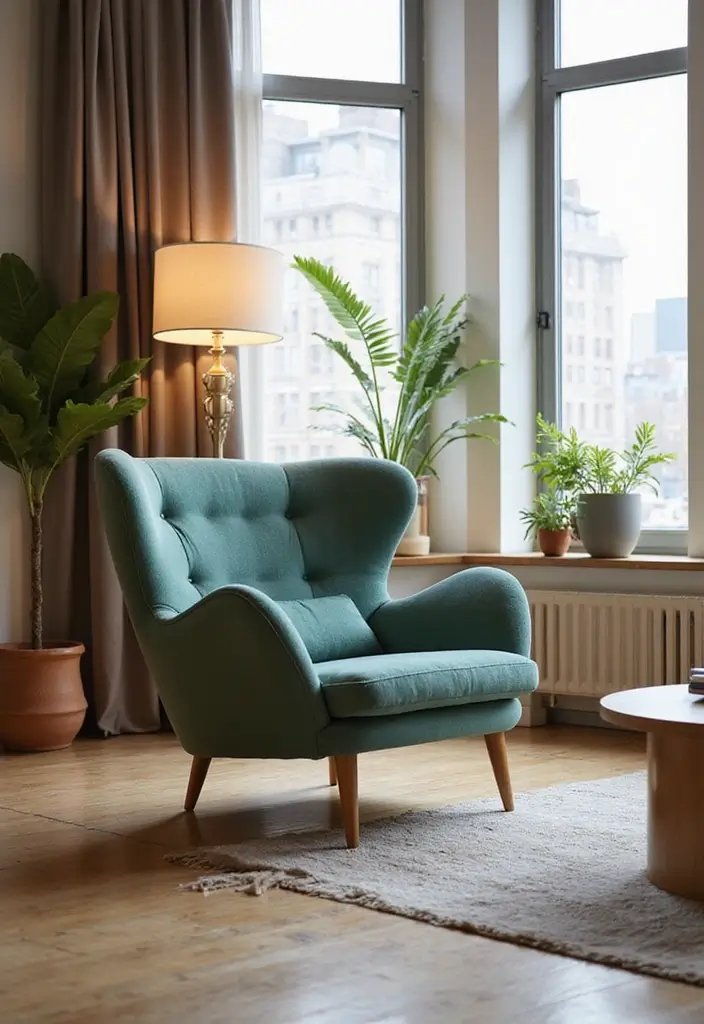 28 City Apartment Living Room Ideas That Maximize Small Spaces - 25. Unique Accent Chairs